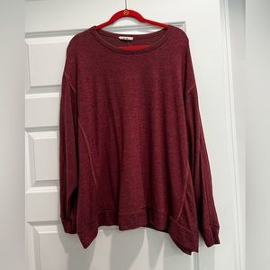 Maroon heather style pullover